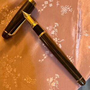Elegant wood finish and Gold Fountain Pen